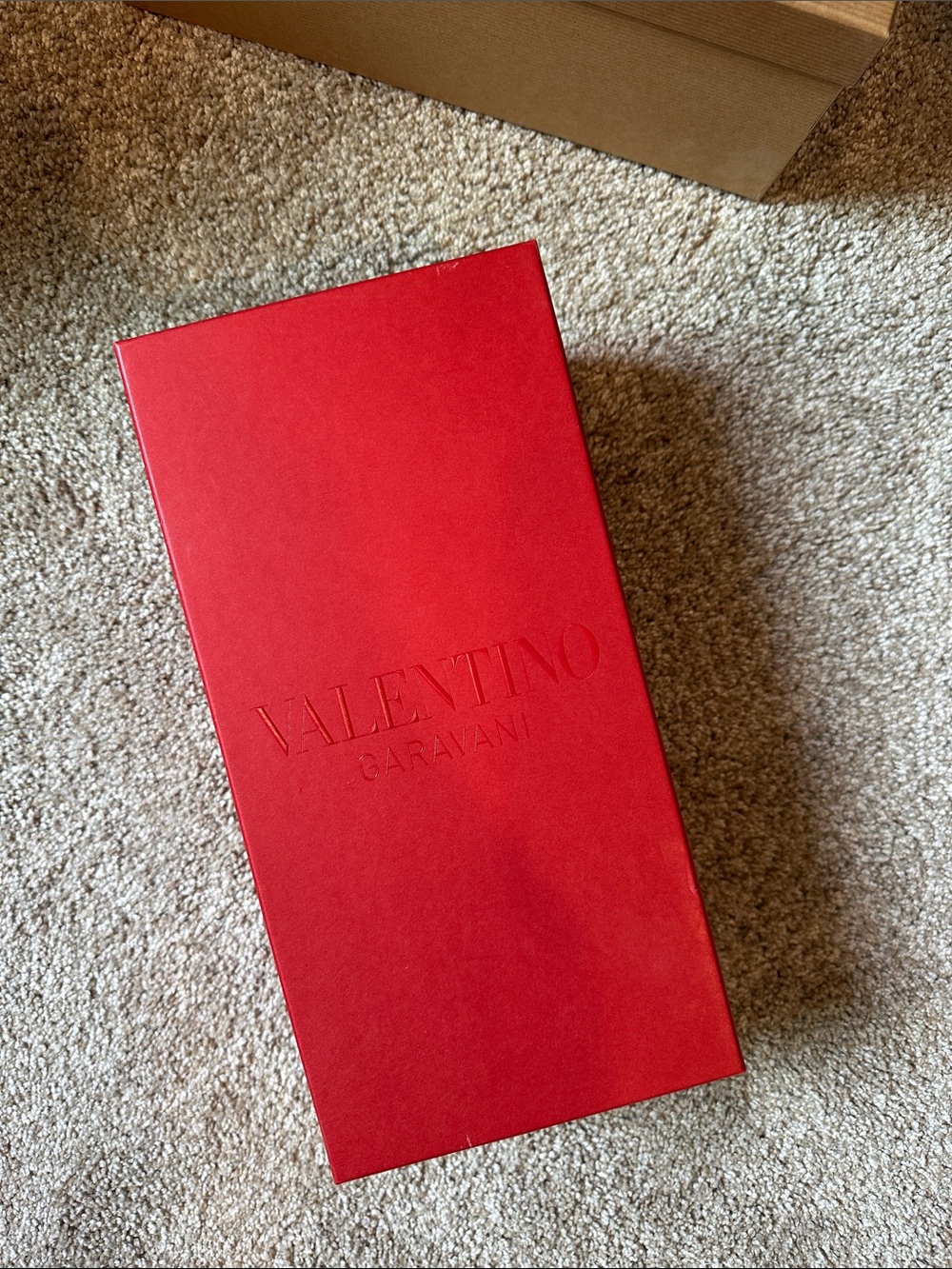Valentino Garavani Embossed Red Box with dust bag